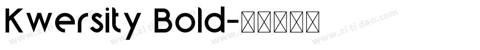 Kwersity Bold字体转换